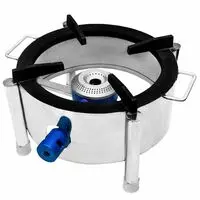 STAINLESS STEEL ROUND BHATTI, 18 INCH