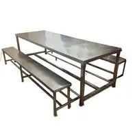 STAINLESS STEEL DINING TABLE (12X2) (16X1)
