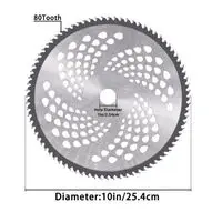 RBD 80 TEETH TCT BLADE ATTACHMENT (80TX10'') FOR BRUSH CUTTER MACHINE