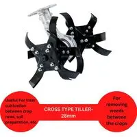 RBD TILLER ATTACHMENT FOR BRUSH CUTTER 26MM SHAFT AND 9 SPLINE TYPE-1