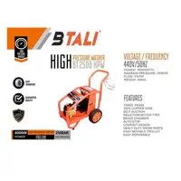 BTALI 2500 HPW 230 BAR HIGH PRESSURE WASHER