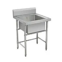 COMMERCIAL STAINLESS STEEL SINGLE SINK UNIT