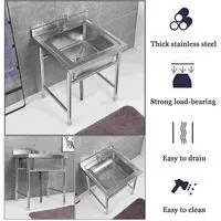 COMMERCIAL STAINLESS STEEL SINGLE SINK UNIT