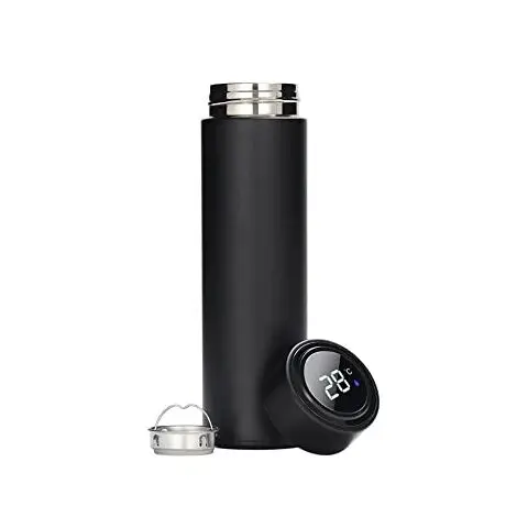 STAINLESS STEEL SPORTS WATER BOTTLE WITH LED TEMPERATURE DISPLAY