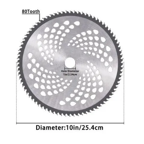 RBD 80 TEETH TCT BLADE ATTACHMENT (80TX10'') FOR BRUSH CUTTER MACHINE