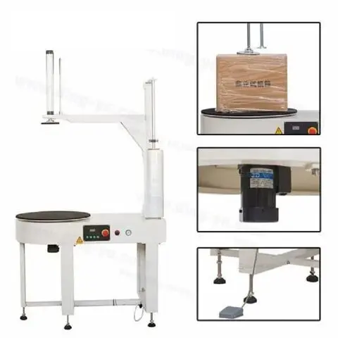 BOX STRACH WRAPPER WITH TOP PNEUMATIC HOLDER 900*900 MM