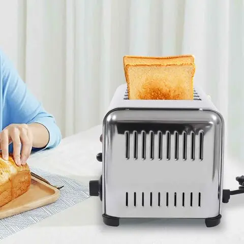 STAINLESS STEEL 6-BREAD POP UP TOASTER
